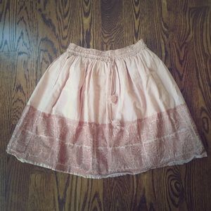 Nwot Jcrew small pink embroidered mini skirt